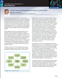 Selective Isotope-Labeling Methods for Protein Structural Studies - IMAGE